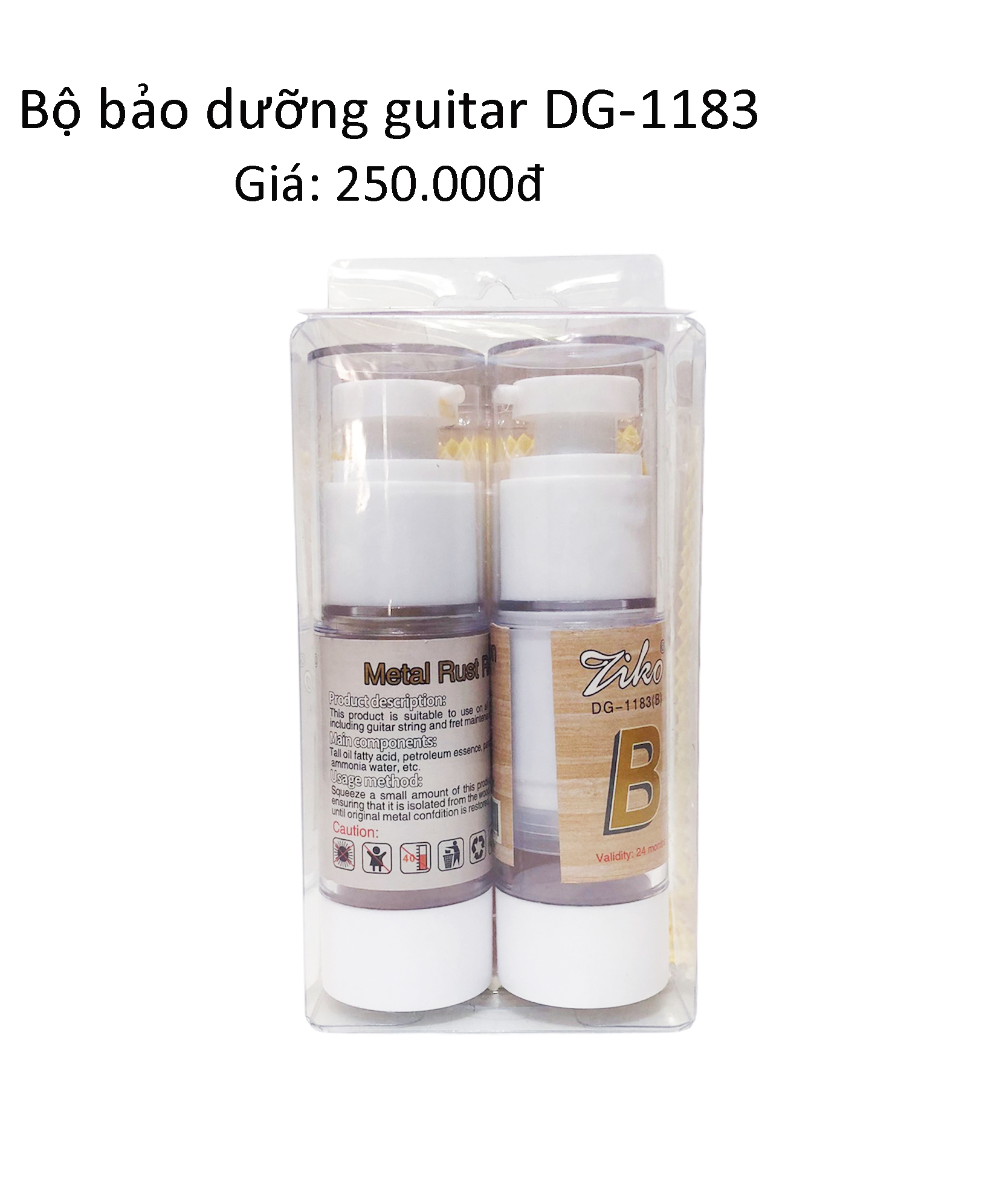 Bộ bảo dưỡng đàn guitar Ziko DG-1183 giúp cho đàn luôn sáng bóng như mới Bộ bảo dưỡng đàn guitar Ziko DG-1183 giúp cho đàn luôn sáng bóng như mới